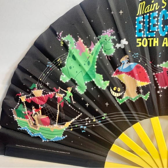 NWT. Disney Large fan with Electrical Parade Folding Hand Fan. - Picture 4 of 7